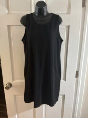 Ladies August Silk Black Dress Size XL